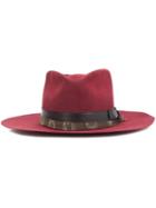 Nick Fouquet Trilby Hat, Men's, Size: 57, Red, Wool Felt