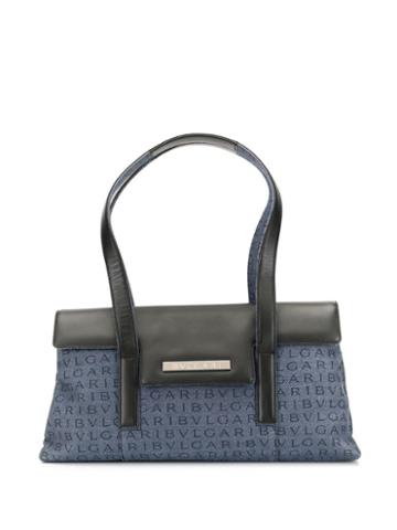 Bulgari Pre-owned Logo Pattern Shoulder Bag - Blue