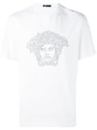 Versace - Medusa Head Embellished T-shirt - Men - Cotton - M, White, Cotton