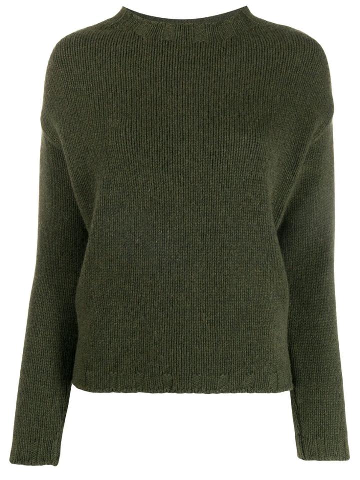 Aragona Long-sleeve Fitted Sweater - Grey