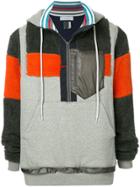 Facetasm Color Blocked Hooded Pullover - Grey