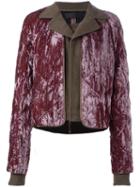 Haider Ackermann Quilted Overlay Cropped Jacket, Women's, Size: 38, Brown, Acetate/cupro/viscose/nylon