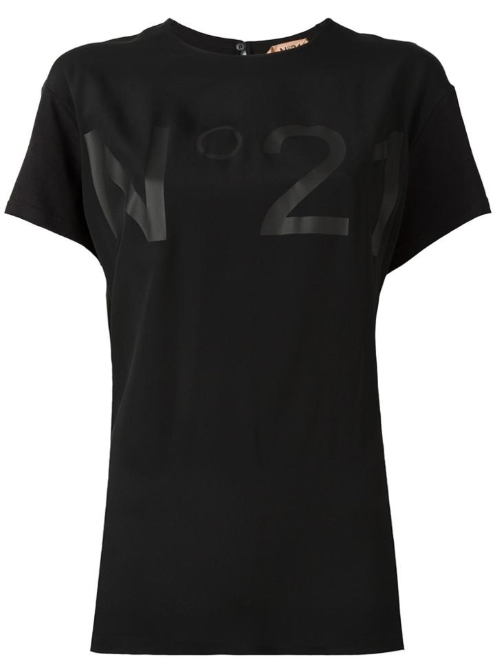 No21 Sheer Panel Tank - Black