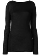 Barbara I Gongini - Longsleeve T-shirt - Women - Silk/modal - 38, Black, Silk/modal