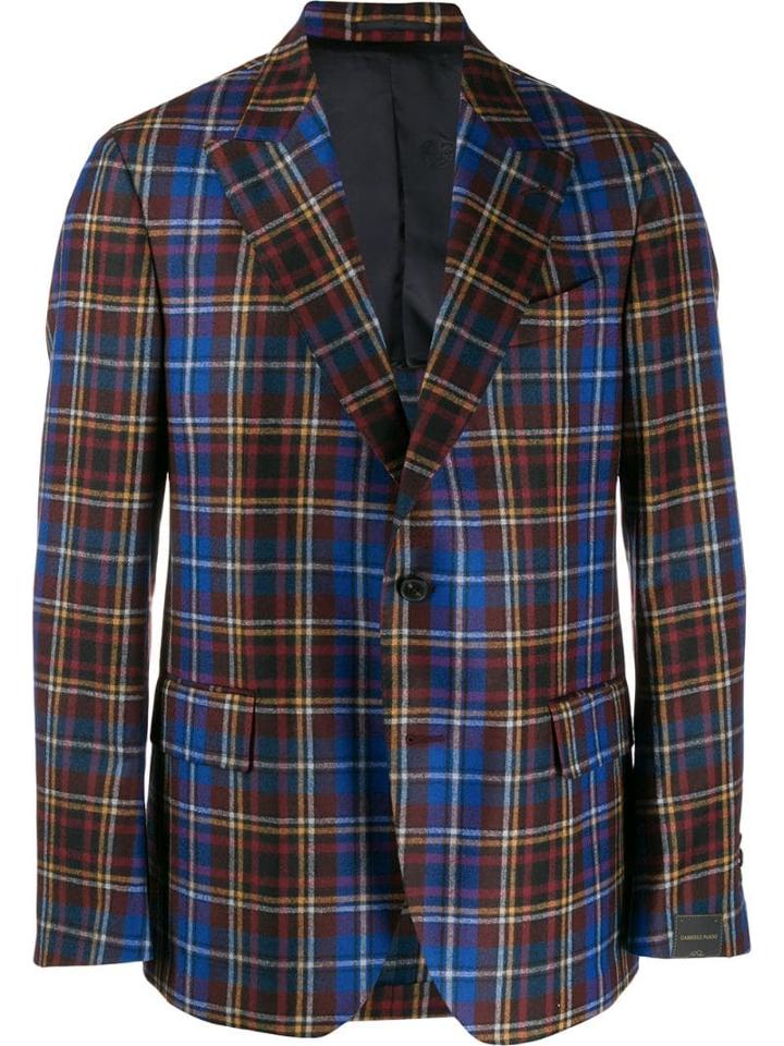 Gabriele Pasini Plaid Print Blazer - Blue