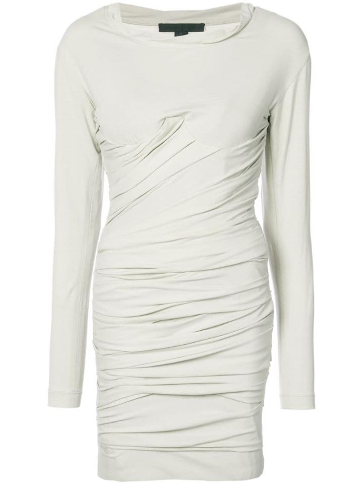 Alexander Wang Bustier Ruched Mini Dress - Neutrals