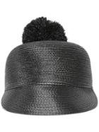 Eugenia Kim Quinn Pom Cap, Women's, Black, Polypropylene
