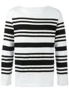 Ganryu Comme Des Garcons Striped T-shirt, Men's, Size: Small, White, Cotton