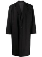 Comme Des Garçons Pre-owned 1980's Boxy Midi Coat - Grey