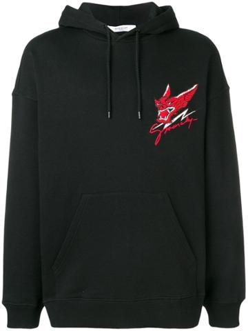 Givenchy Monsters Embroidered Hoodie - Black