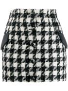 Giuseppe Di Morabito Houndstooth Tweed Skirt - Black