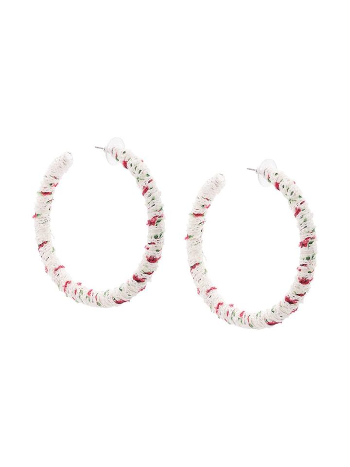 Dannijo Eloise Hoop Earrings - White
