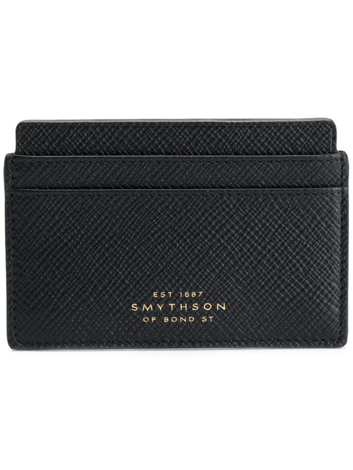 Smythson Logo Embossed Cardholder - Black