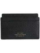 Smythson Logo Embossed Cardholder - Black