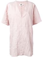 Mm6 Maison Margiela Crinkled Dress, Women's, Size: 40, Pink/purple, Cotton