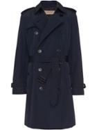 Burberry Quilt-lined Nylon Trench Coat - Blue