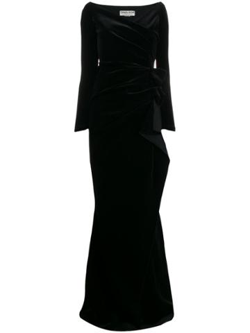 Le Petite Robe Di Chiara Boni Long Velvet Dress - Black