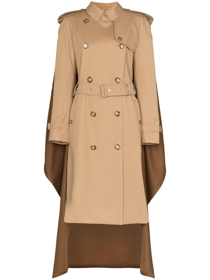 Burberry Gabardine Blanket Detail Trench Coat - Brown