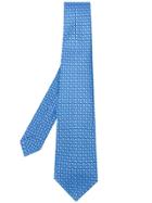 Kiton Polka Dot Printed Tie - Blue