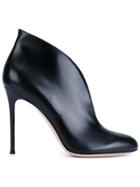 Gianvito Rossi Black Leather Vamp 110 Ankle Boots