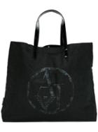 Armani Jeans Logo Print Shoulder Bag, Women's, Black