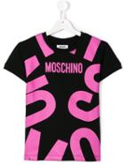 Moschino Kids Logo Print T-shirt, Girl's, Size: 8 Yrs, Black