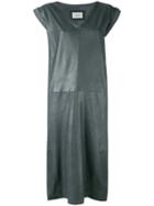 Humanoid - V-neck Dress - Women - Goat Suede - Xs, Grey, Goat Suede