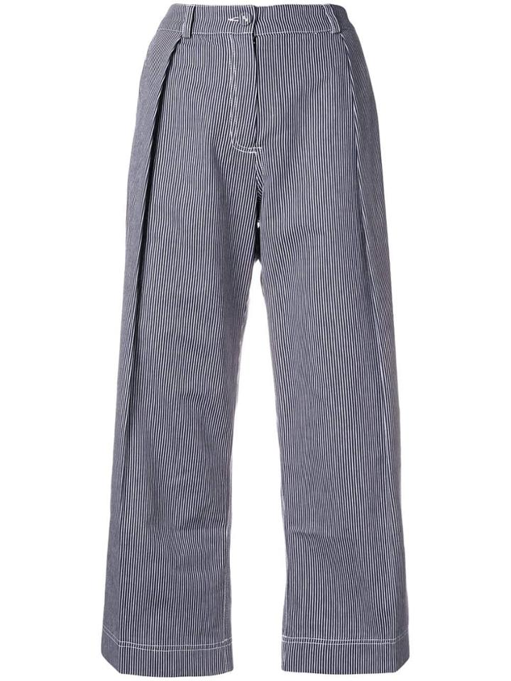Peter Jensen Regatta Stripe Pleated Trousers - Blue