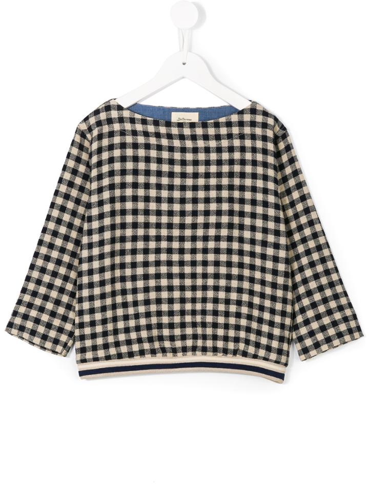 Bellerose Kids Rib-trimmed Checked Jumper - Multicolour
