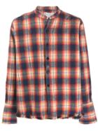 Greg Lauren Plaid Shirt - Orange