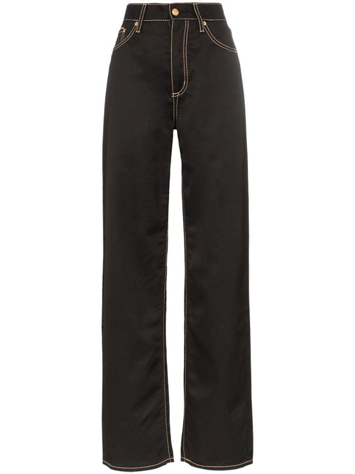 Eytys Oregon Wide Leg High Waisted Jeans - Black