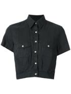 À La Garçonne Cropped Shirt - Black