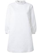 Simone Rocha Textured Shift Dress, Women's, Size: 8, White, Cotton/polyester