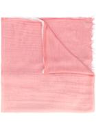Faliero Sarti - Raw Hem Scarf - Men - Silk/modal - One Size, Pink/purple, Silk/modal
