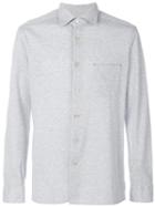 Kiton - Piqué Shirt - Men - Cotton - Xxl, Grey, Cotton