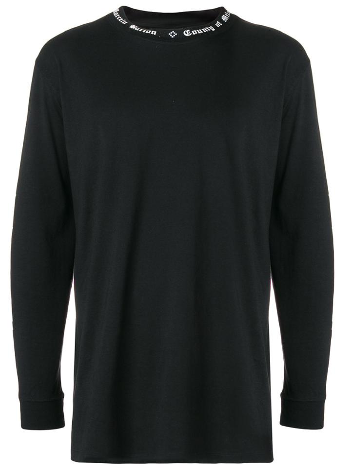 Marcelo Burlon County Of Milan Mb Logo Trim Top - Black