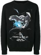 Marcelo Burlon County Of Milan Logo Dragon Print Sweatshirt - Black