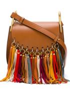 Chloé 'hudson' Fringed Shoulder Bag - Brown