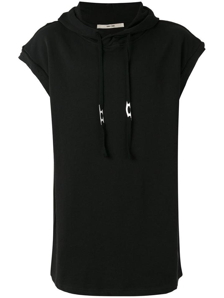 Damir Doma Sleeveless Drawstring Hoodie, Men's, Size: Small, Black, Cotton/polyester