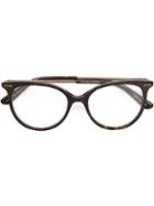 Bottega Veneta Round Frame Glasses, Brown, Acetate/metal Other
