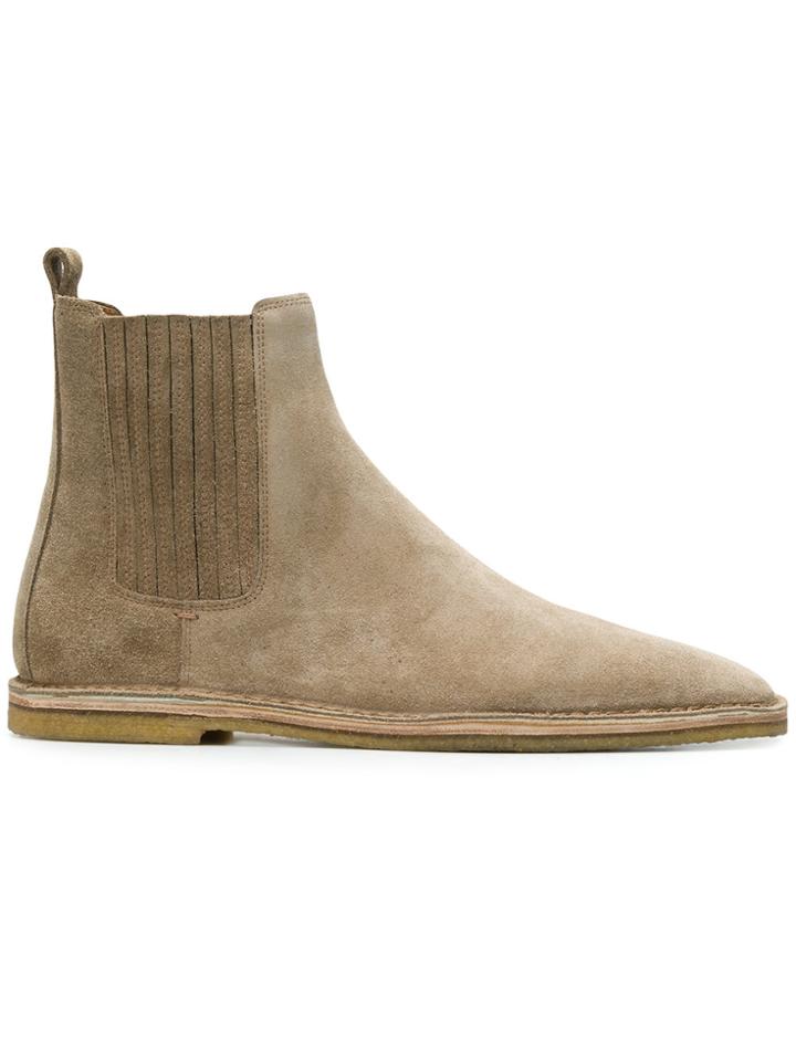 Saint Laurent Nino Chelsea Boots - Nude & Neutrals