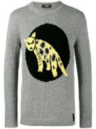 Fendi Jaguar Knitted Jumper - Grey