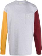 Drôle De Monsieur Colour Block Sweatshirt - Grey