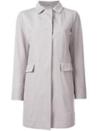 Herno Classic Coat, Women's, Size: 42, Grey, Cotton/polyester/polyurethane/acetate