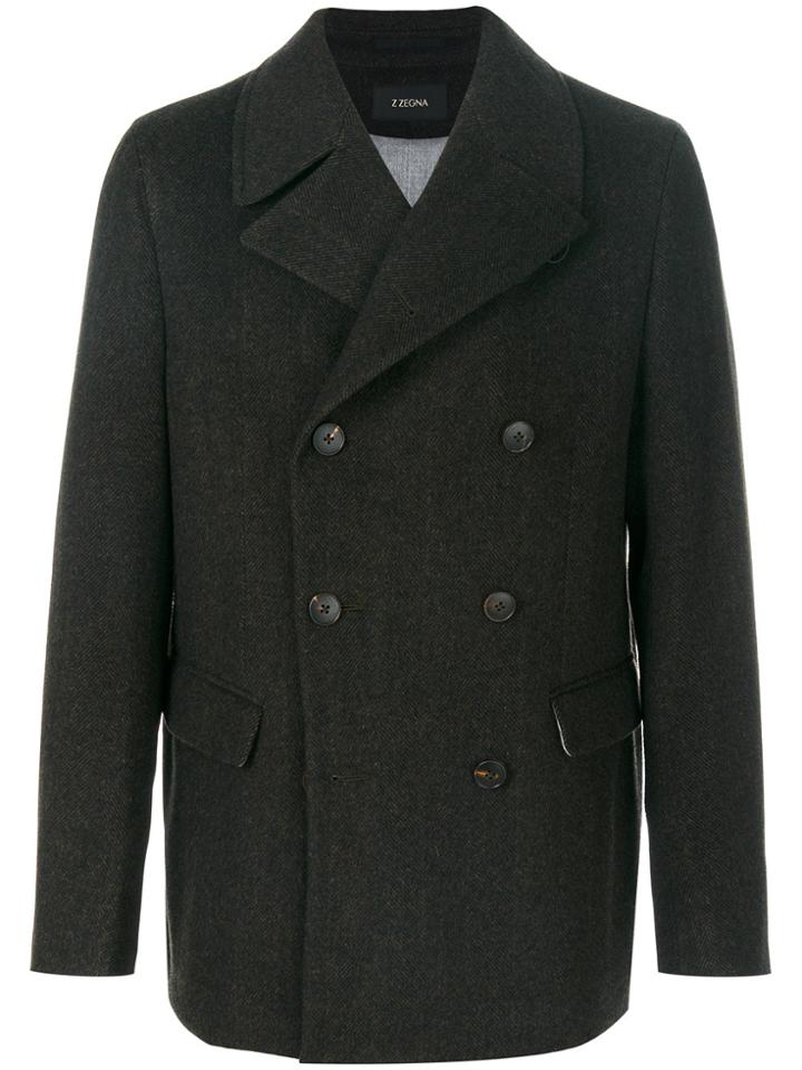 Z Zegna Classic Peacoat - Green