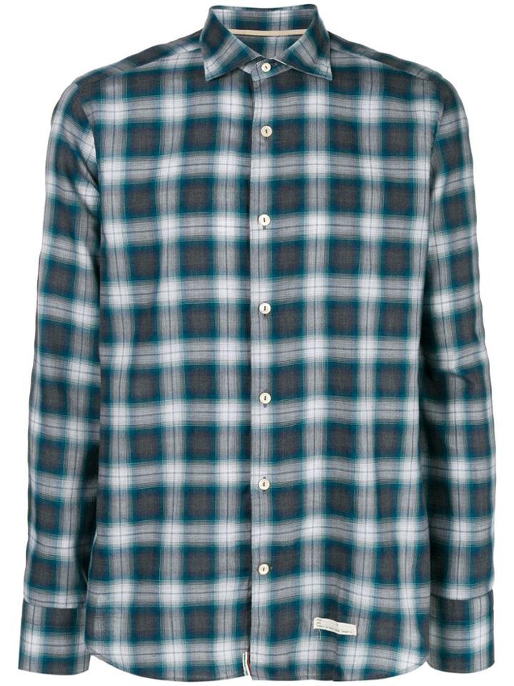 Tintoria Mattei Checked Button-down Shirt - Blue