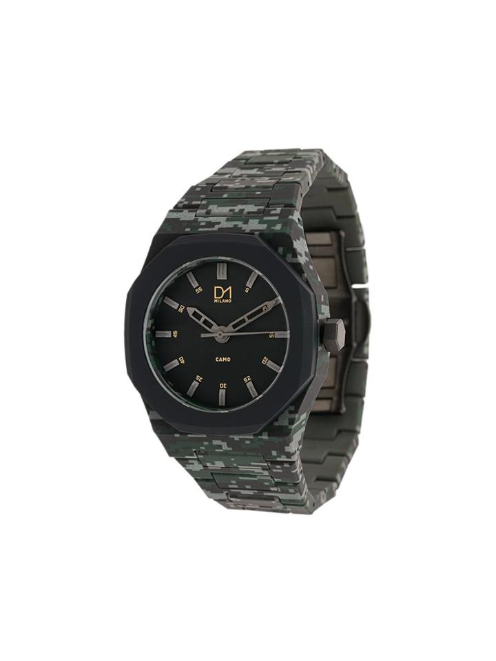 D1 Milano Polycarbon Camo 40.5mm Watch - Green