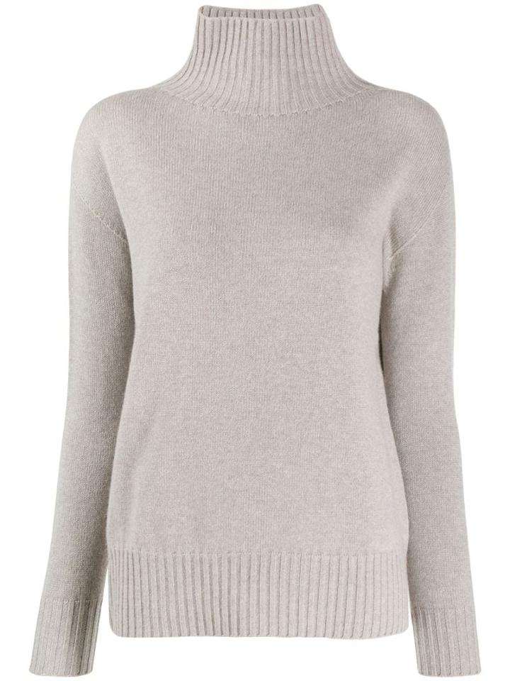 Max Mara Roll Neck Sweater - Grey