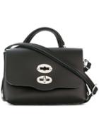 Zanellato Superbaby Silk Crossbody Bag, Women's, Black, Cotton/leather/metal