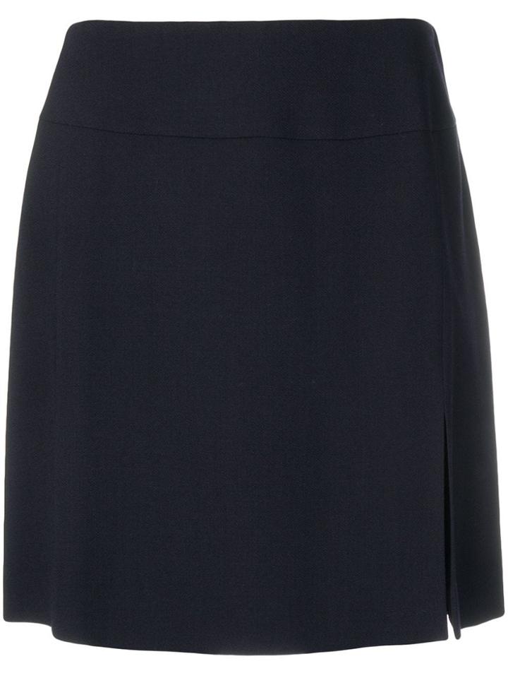 Giorgio Armani Vintage Front Slit Mini Skirt - Blue